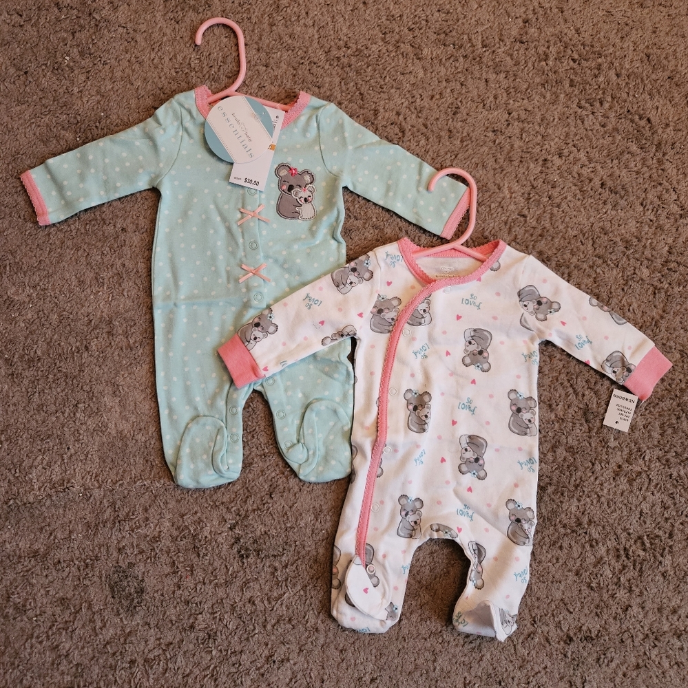 2 Pack Footie Pajamas